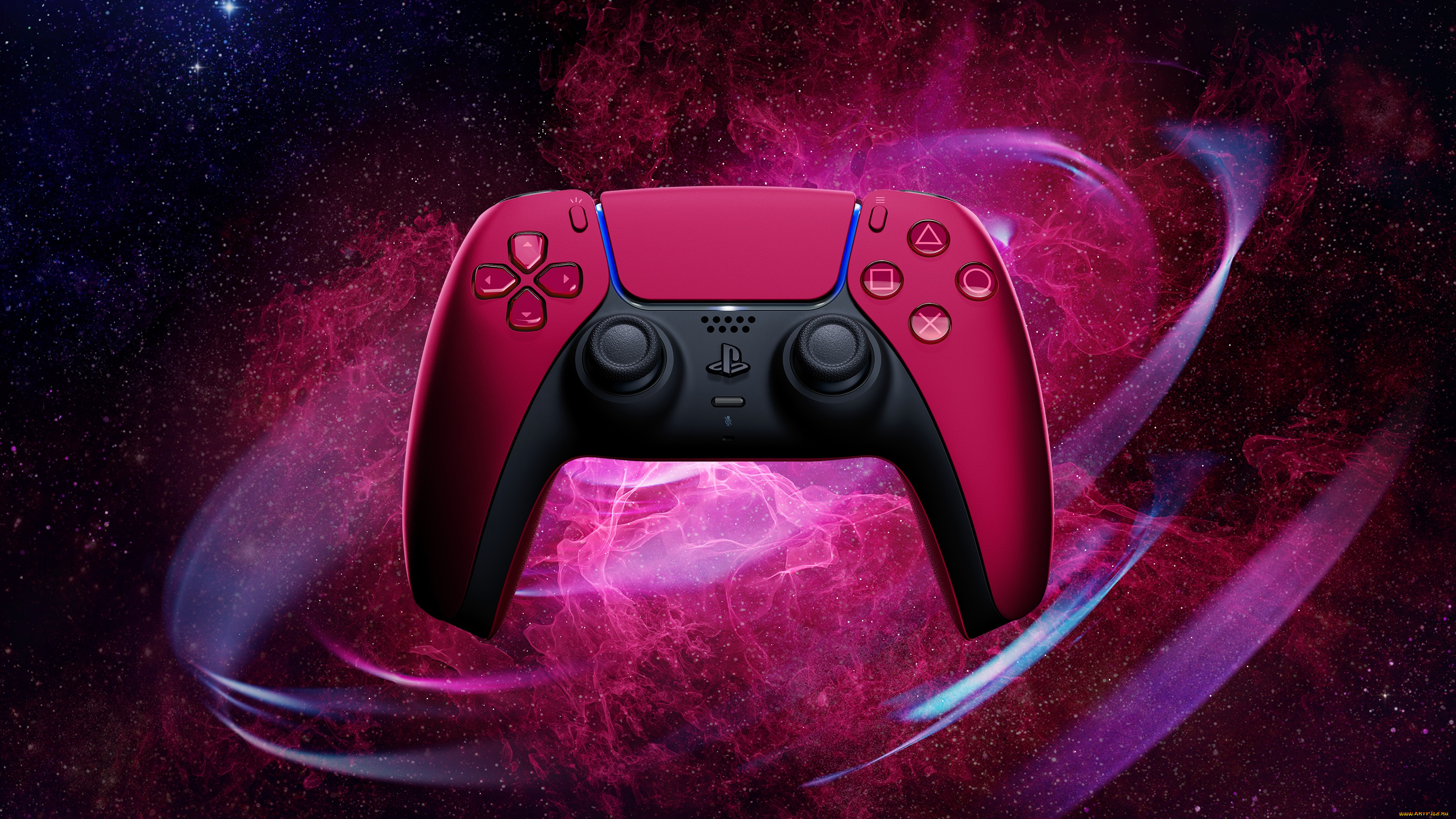 sony, , ps5, dual, sense, wireless, controller, cosmic, red